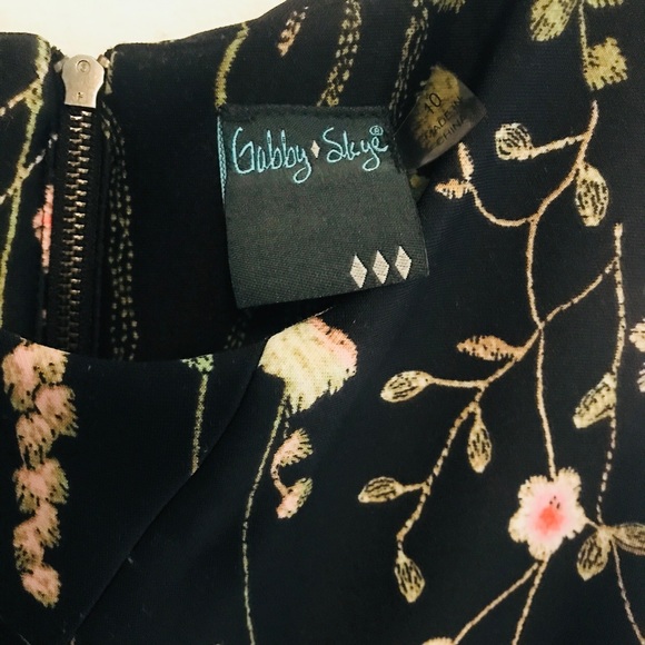 Sold- Gabby Skye Dress Floral Flare Dress - Picture 5 of 6